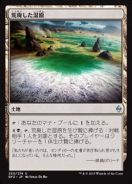 naokuroshop MTG [BFZ][230][土地][U][JP][荒廃した湿原/Blighted Fen] NM