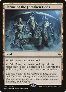 naokuroshop MTG [BFZ][245][土地][R][EN][見捨てられた神々の神殿/Shrine of the Forsaken Gods] NM