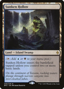 naokuroshop MTG [BFZ][249][土地][R][EN][窪み渓谷/Sunken Hollow] NM