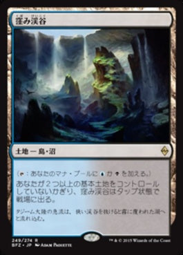 naokuroshop MTG [BFZ][249][土地][R][JP][窪み渓谷/Sunken Hollow] NM