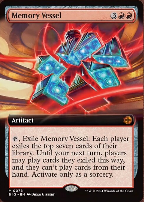 naokuroshop MTG [BIG][0078][赤][M][EN][記憶の器/Memory Vessel]（foil） NM