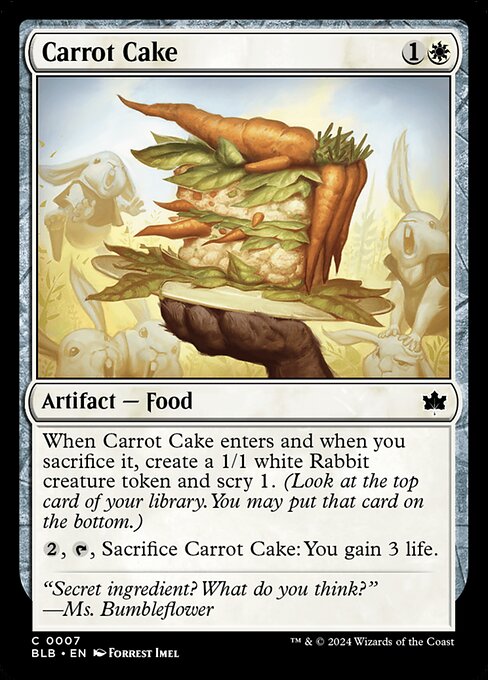 naokuroshop MTG [BLB][0007][白][C][EN][人参ケーキ/Carrot Cake]（foil） NM