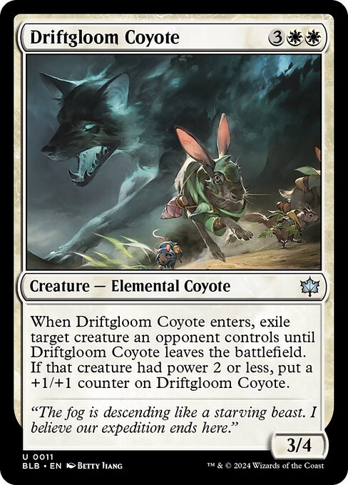 naokuroshop MTG [BLB][0011][白][U][EN][漂い影のコヨーテ/Driftgloom Coyote] NM