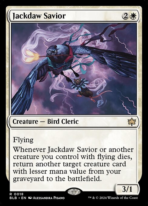 naokuroshop MTG [BLB][0018][白][R][EN][コクマルガラスの救済者/Jackdaw Savior] NM