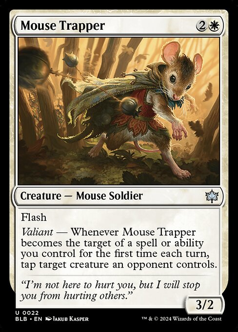 naokuroshop MTG [BLB][0022][白][U][EN][ハツカネズミの罠師/Mouse Trapper] NM