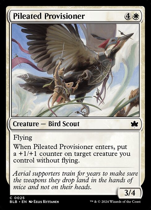 naokuroshop MTG [BLB][0025][白][C][EN][鶏冠の供給者/Pileated Provisioner]（foil） NM