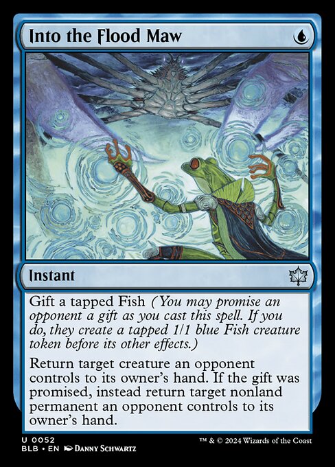 naokuroshop MTG [BLB][0052][青][U][EN][洪水の大口へ/Into the Flood Maw]（foil） NM