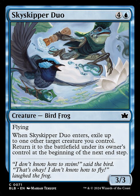 naokuroshop MTG [BLB][0071][青][C][EN][飛び跳ねる二人組/Skyskipper Duo]（foil） NM