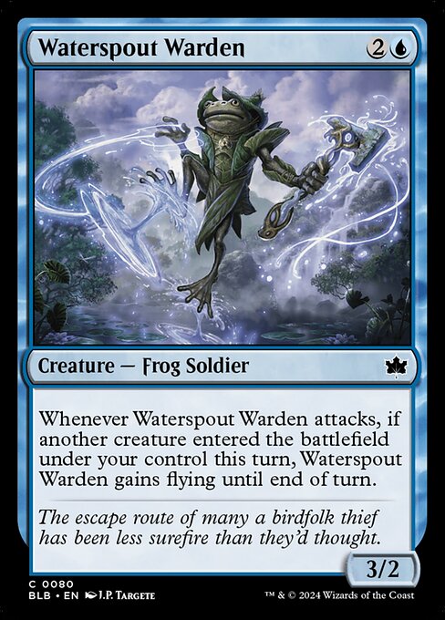 naokuroshop MTG [BLB][0080][青][C][EN][竜巻の番人/Waterspout Warden]（foil） NM