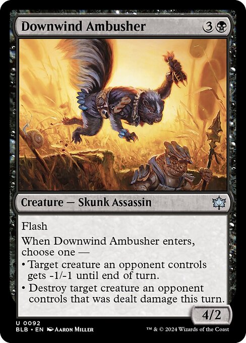 naokuroshop MTG [BLB][0092][黒][U][EN][風下の伏兵/Downwind Ambusher] NM