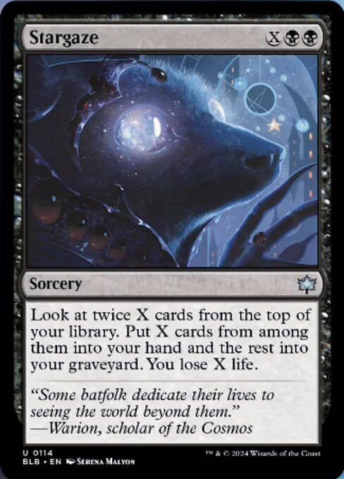 naokuroshop MTG [BLB][0114][黒][U][EN][星眼/Stargaze]（foil） NM