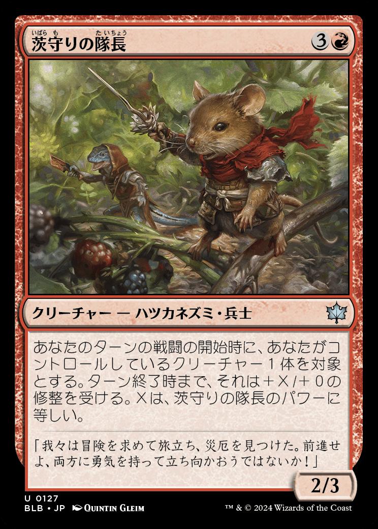 naokuroshop MTG [BLB][0127][赤][U][JP][茨守りの隊長/Brambleguard Captain] NM