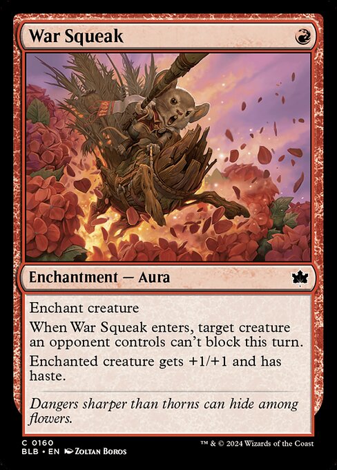 naokuroshop MTG [BLB][0160][赤][C][EN][戦の囀り/War Squeak]（foil） NM