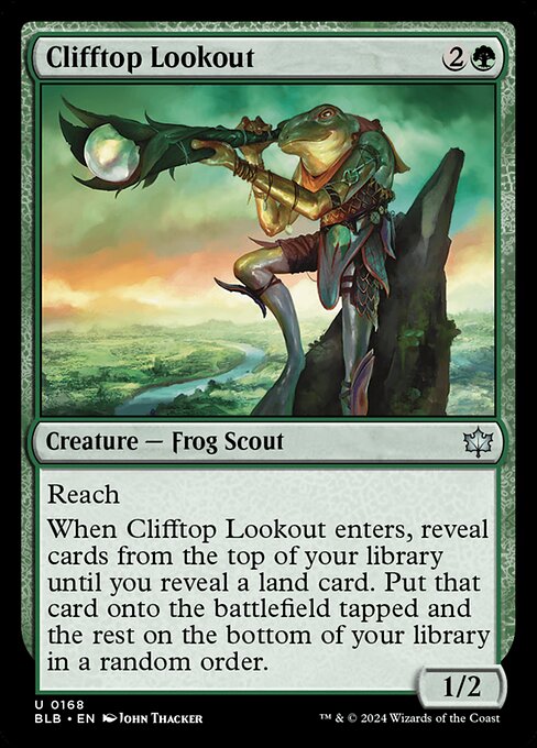 naokuroshop MTG [BLB][0168][緑][U][EN][断崖の見張り/Clifftop Lookout]（foil） NM