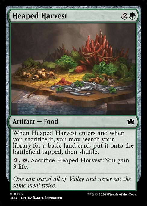 naokuroshop MTG [BLB][0175][緑][C][EN][山積みの収穫/Heaped Harvest]（foil） NM