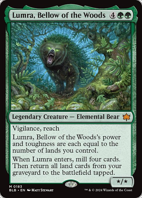 naokuroshop MTG [BLB][0183][緑][M][EN][森の轟き、ルムラ/Lumra, Bellow of the Woods] NM