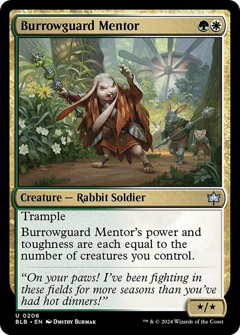 naokuroshop MTG [BLB][0206][多][U][EN][穴ぐら守りの導師/Burrowguard Mentor]（foil） NM