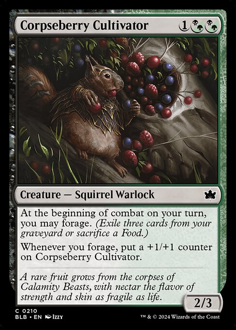 naokuroshop MTG [BLB][0210][多][C][EN][屍苺の耕作者/Corpseberry Cultivator]（foil） NM