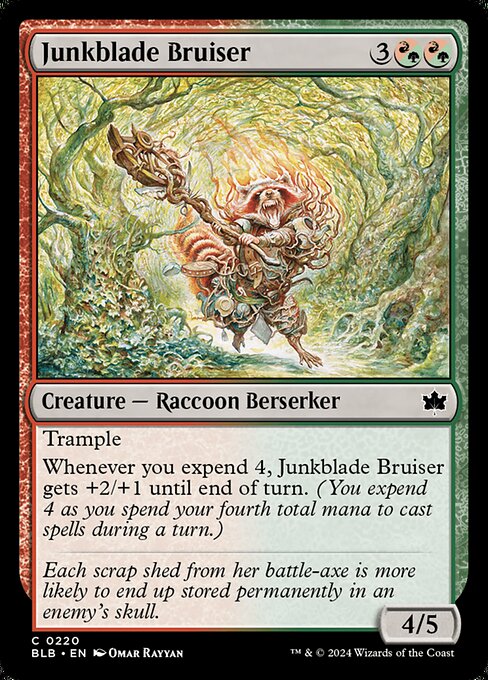 naokuroshop MTG [BLB][0220][多][C][EN][屑鉄刃の暴れ者/Junkblade Bruiser]（foil） NM