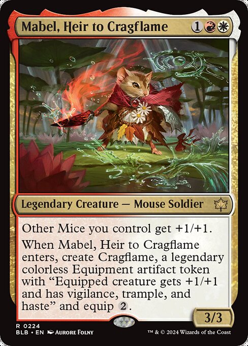 naokuroshop MTG [BLB][0224][多][R][EN][岩山炎の後継者、メイブル/Mabel, Heir to Cragflame] NM