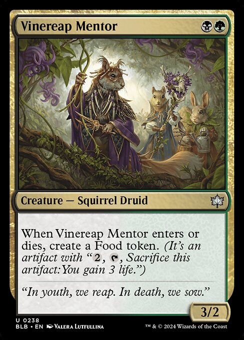 naokuroshop MTG [BLB][0238][多][U][EN][蔦刈りの導師/Vinereap Mentor] NM