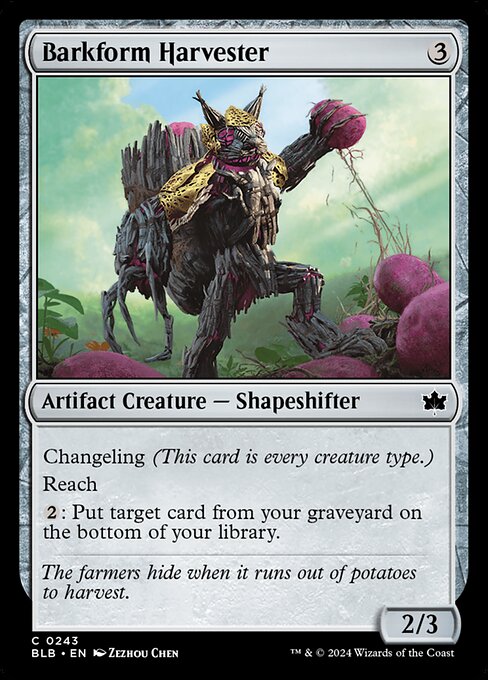 naokuroshop MTG [BLB][0243][茶][C][EN][樹皮形態の収穫者/Barkform Harvester] NM