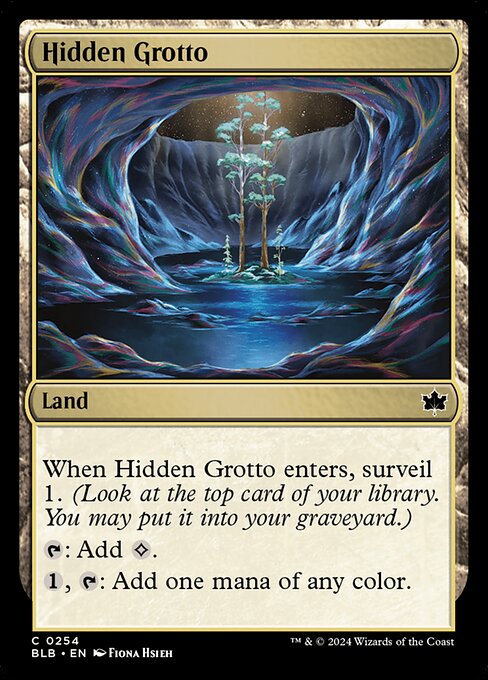 naokuroshop MTG [BLB][0254][土地][C][EN][隠された岩屋/Hidden Grotto] NM