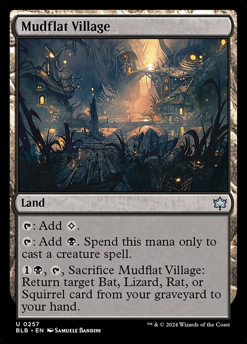 naokuroshop MTG [BLB][0257][土地][U][EN][泥干潟村/Mudflat Village] NM