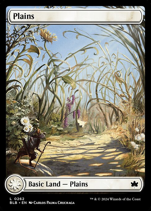 naokuroshop MTG [BLB][0262][土地][C][EN][平地/Plains]（foil） NM