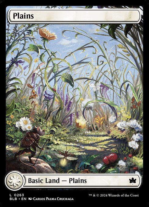 naokuroshop MTG [BLB][0263][土地][C][EN][平地/Plains]（foil） NM