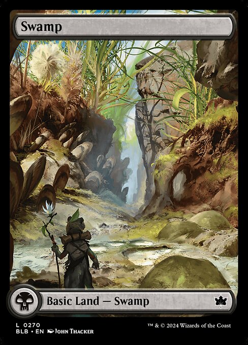 naokuroshop MTG [BLB][0270][土地][C][EN][沼/Swamp]（foil） NM