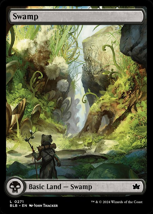 naokuroshop MTG [BLB][0271][土地][C][EN][沼/Swamp]（foil） NM