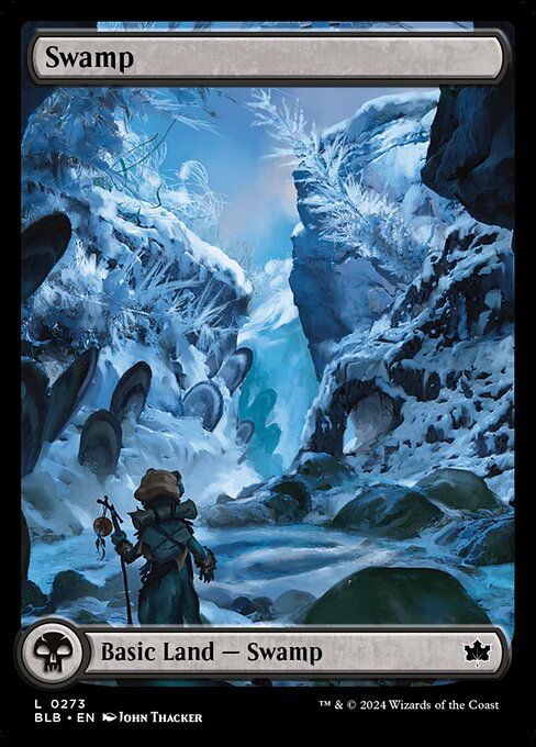 naokuroshop MTG [BLB][0273][土地][C][EN][沼/Swamp]（foil） NM