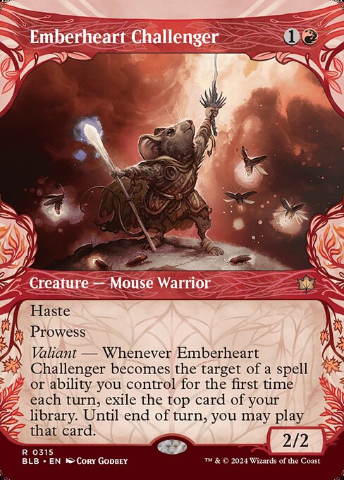 naokuroshop MTG [BLB][0315][赤][R][EN][熾火心の挑戦者/Emberheart Challenger]（foil） NM