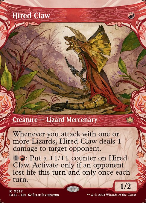 naokuroshop MTG [BLB][0317][赤][R][EN][雇われ爪/Hired Claw]（foil） NM