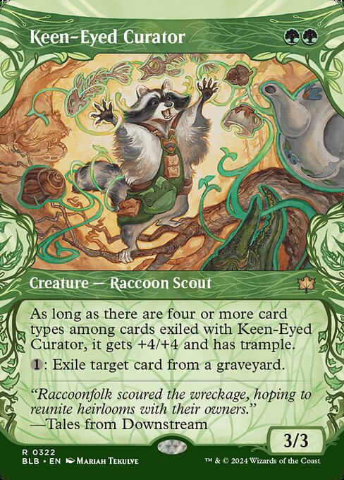 naokuroshop MTG [BLB][0322][緑][R][EN][鋭い目の管理者/Keen-Eyed Curator]（foil） NM