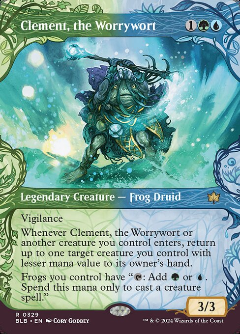 naokuroshop MTG [BLB][0329][多][R][EN][心配潮、クレメント/Clement, the Worrywort]（foil） NM