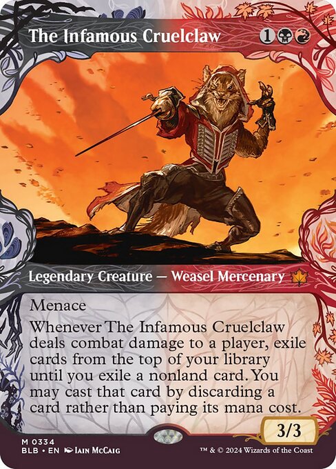 naokuroshop MTG [BLB][0334][多][M][EN][悪名高い残虐爪/The Infamous Cruelclaw]（foil） NM