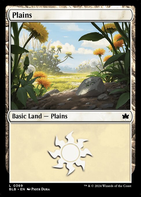 naokuroshop MTG [BLB][0369][土地][C][EN][平地/Plains]（foil） NM