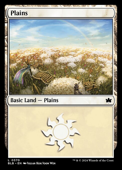 naokuroshop MTG [BLB][0370][土地][C][EN][平地/Plains] NM