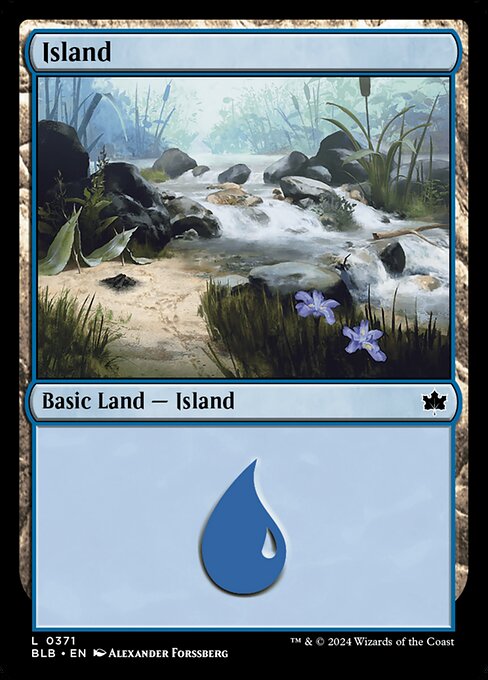 naokuroshop MTG [BLB][0371][土地][C][EN][島/Island]（foil） NM