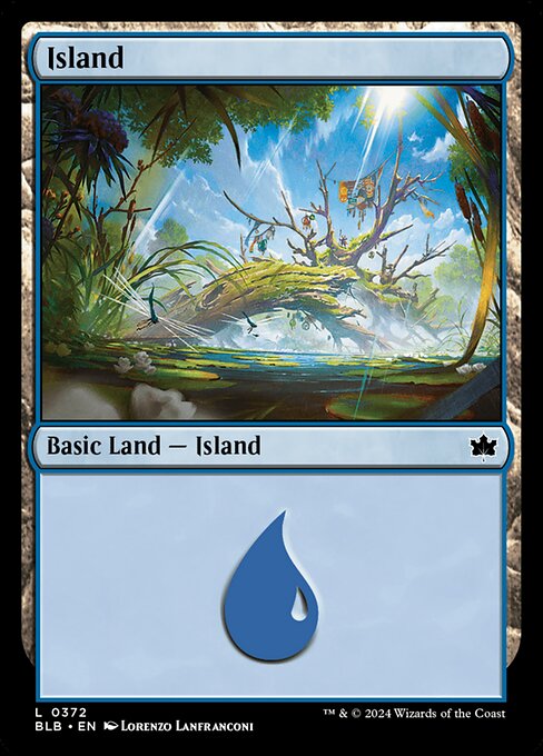 naokuroshop MTG [BLB][0372][土地][C][EN][島/Island]（foil） NM