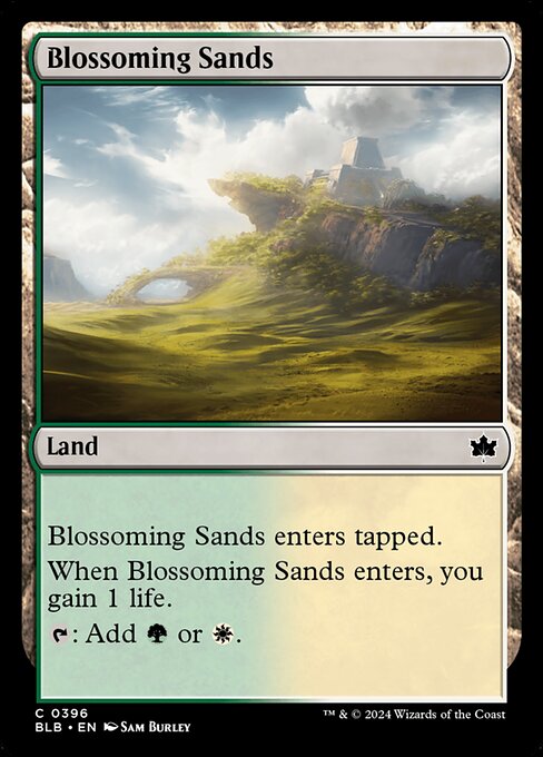 naokuroshop MTG [BLB][0396][土地][C][EN][花咲く砂地/Blossoming Sands] NM