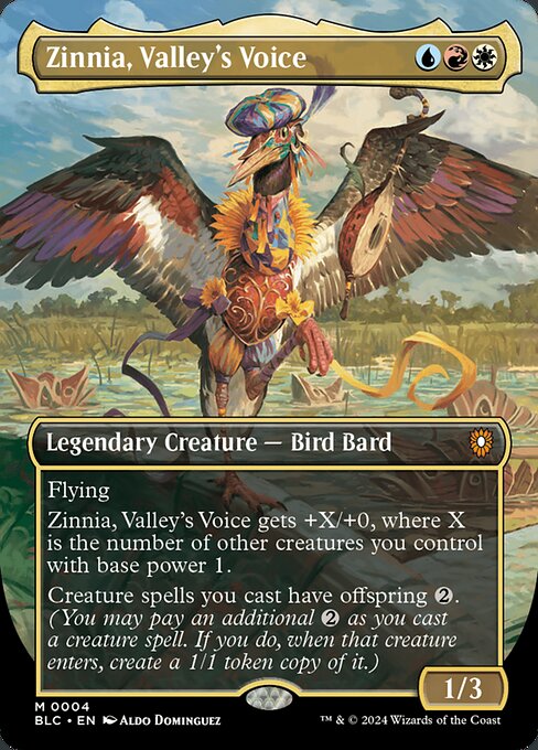 naokuroshop MTG [BLC][0004][多][M][EN][渓間の声、ジニア/Zinnia, Valley's Voice]（foil） NM