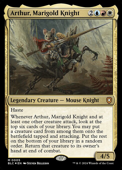 naokuroshop MTG [BLC][0005][多][M][EN][マリーゴールドの騎士、アーサー/Arthur, Marigold Knight]（foil） NM