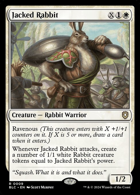 naokuroshop MTG [BLC][0009][白][R][EN][頑健な兎/Jacked Rabbit] NM