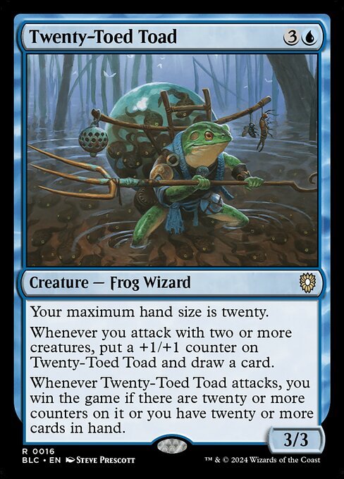 naokuroshop MTG [BLC][0016][青][R][EN][二十本指のカエル/Twenty-Toed Toad] NM