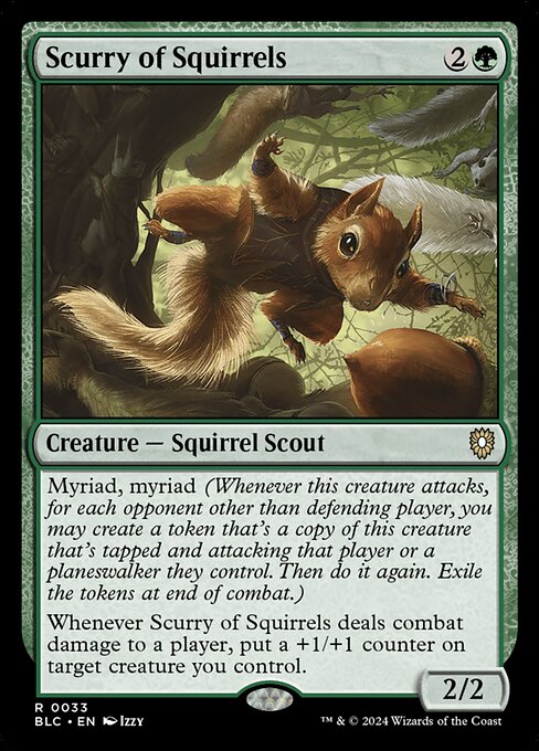 naokuroshop MTG [BLC][0033][緑][R][EN][リスの小走り/Scurry of Squirrels] NM