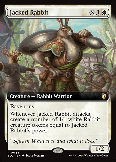 naokuroshop MTG [BLC][0045][白][R][EN][頑健な兎/Jacked Rabbit] NM