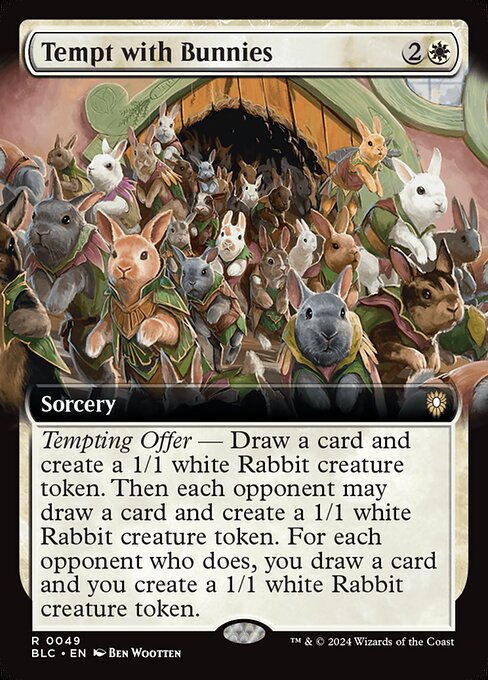 naokuroshop MTG [BLC][0049][白][R][EN][子ウサギの誘惑/Tempt with Bunnies] NM